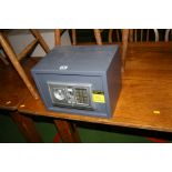 A HILKA S-25AE ELECTRONIC PERSONAL SAFE, (two keys)