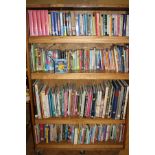 FOUR SHELVES OF MOSTLY CHILDRENS BOOKS, (bookcase not included)