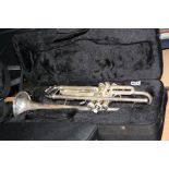 A PRELUDE BY BACH SILVERED CORNET, in hard case (no mouthpiece)