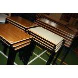SEVENTEEN STACKING TABLE, including seven with tops 60x46cm, six with similar tops 119x59cm and four