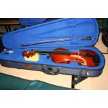 A PRIMAVERA 3/4 SIZE VIOLIN, with bow and hard case