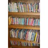 FOUR SHELVES OF CHILDRENS STORY AND REFERENCE BOOKS, (bookcase not included)