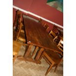 AN EARLY 20TH CENTURY OAK REFECTORY TABLE, with 1'' thick solid oak top 305cm(10ft) long, 82cm (