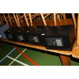 FOUR BLACK ELECTRONIC PERSONAL SAFES, 23x17x17cm high (five keys)