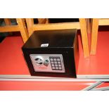 A BLACK PHEONIX PERSONAL ELECTRONIC SAFE, 23x17x17cm with key