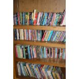 FOUR SHELVES OF CHILDREN REFERENCE AND STORY BOOKS, (bookcase not included)