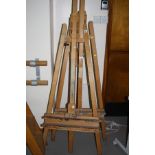 TWO MODERN ADJUSTABLE ARTISTS EASELS, 185cm high (s.d.)