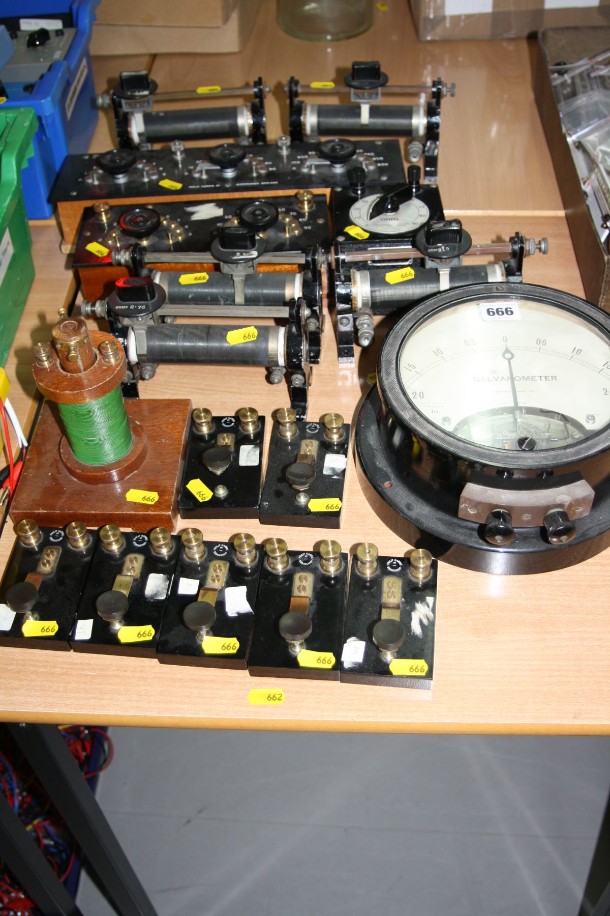 A GALVANOMETER BY GRIFFIN AND GEORGE LTD, and a quantity of other scientific instruments