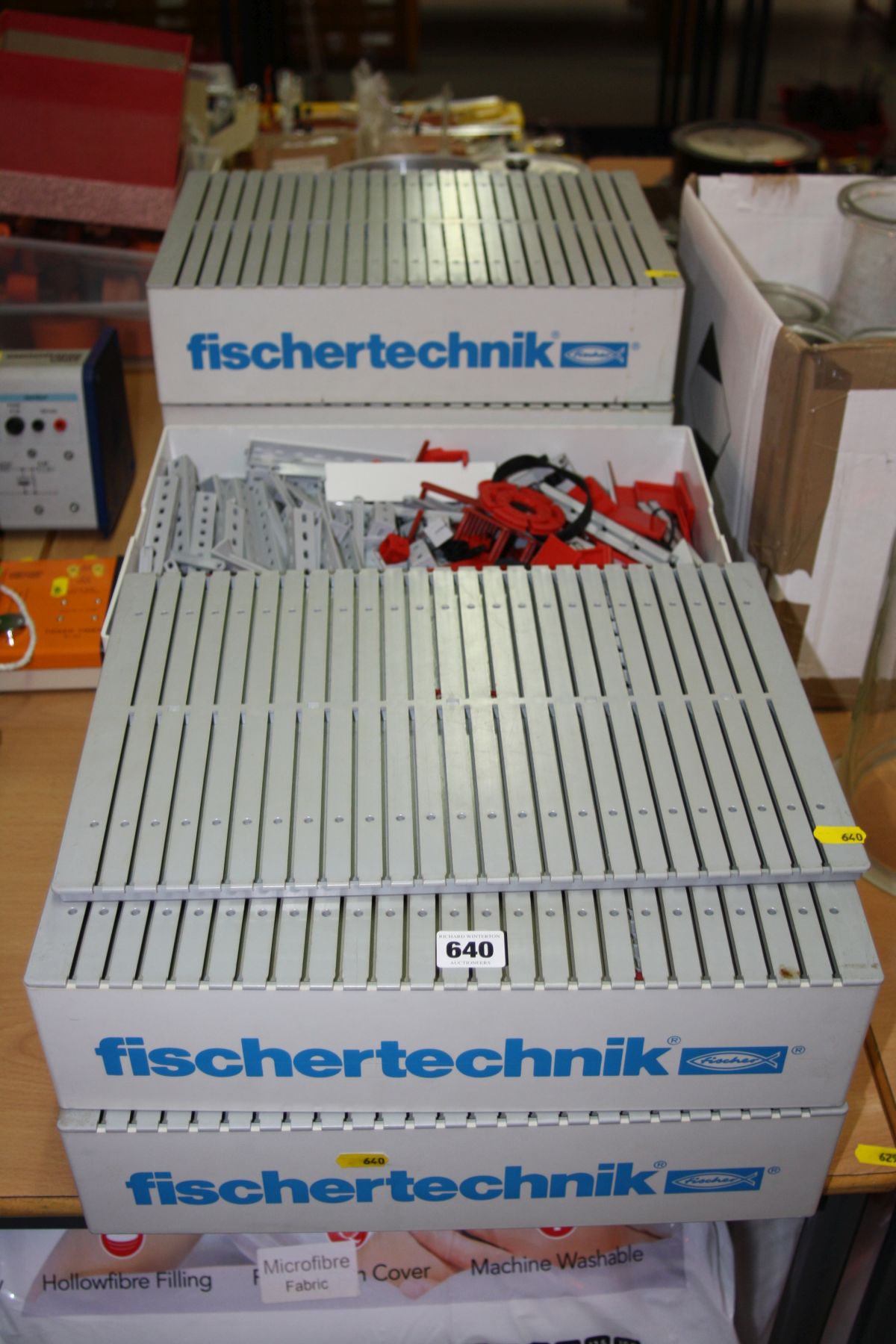 SEVEN SETS OF FISCHERTECHNIK PROJECT 2000, including structures and electrical control, not