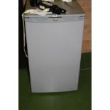 A SILVER WHIRLPOOL UNDER COUNTER FRIDGE, 50cm wide