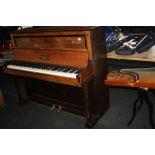 A JOHN BROADWOOD AND SONS UPRIGHT PIANO, in mahogany case 133x117cm high (sd)