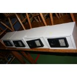 FOUR GREY ELECTRONIC PERSONAL SAFES, 30x20x20cm