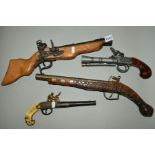 FOUR REPRODUCTION DECORATIVE GUNS