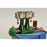 A STUART TURNER D10 VERTICAL TWIN CYLINDER LIVE STEAM ENGINE, not tested, not complete but comes