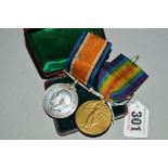 A WWI BRITISH WAR AND VICTORY PAIR OF MEDALS, named to T4-232616 Dvr J R Round, Army Service