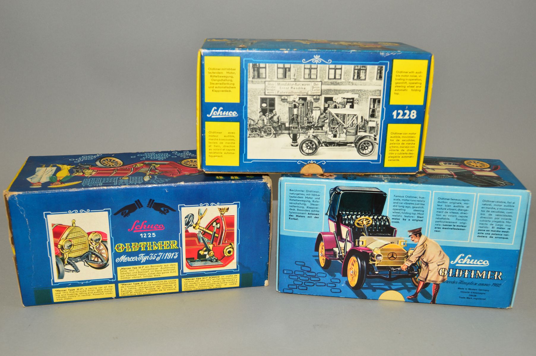 Lot 2 Schuco 1225 Mercer + 1 Opel Oldtimer 1228 - Pour Pièces