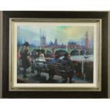 CHRISTIAN HOOK (BRITISH 1971), 'Embankment', a London City scape, a limited edition print on