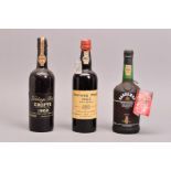 TWO BOTTLES OF EXCEPTIONAL VINTAGE PORT, and a bottle of Non-Vintage Port comprising a S.V. Borges