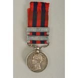 AN INDIA GENERAL SERVICE MEDAL, Bars Burma 1885-87, Burma 1887-89, named to 28 Pte W. Norman, 1st