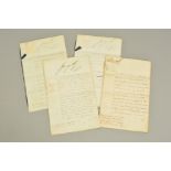 FOUR EARLY 19TH CENTURY DOCUMENTS WITH ROYAL WARRANT SEALS, one signed by George III, 1805 and the