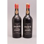 TWO BOTTLES OF VINTAGE PORT, comprising two Dow's 1966 vintages, both seals are intact, ullage