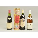 TWO BOTTLES OF FRENCH WHITE AND ONE BOTTLE OF FRENCH RED WINE, comprising a bottle of Puligny-