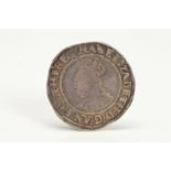 ELIZABETH I 1560-1561 HAMMERED SHILLING, mm Martlet slight wear obverse, A/V.F, good rounded flan,