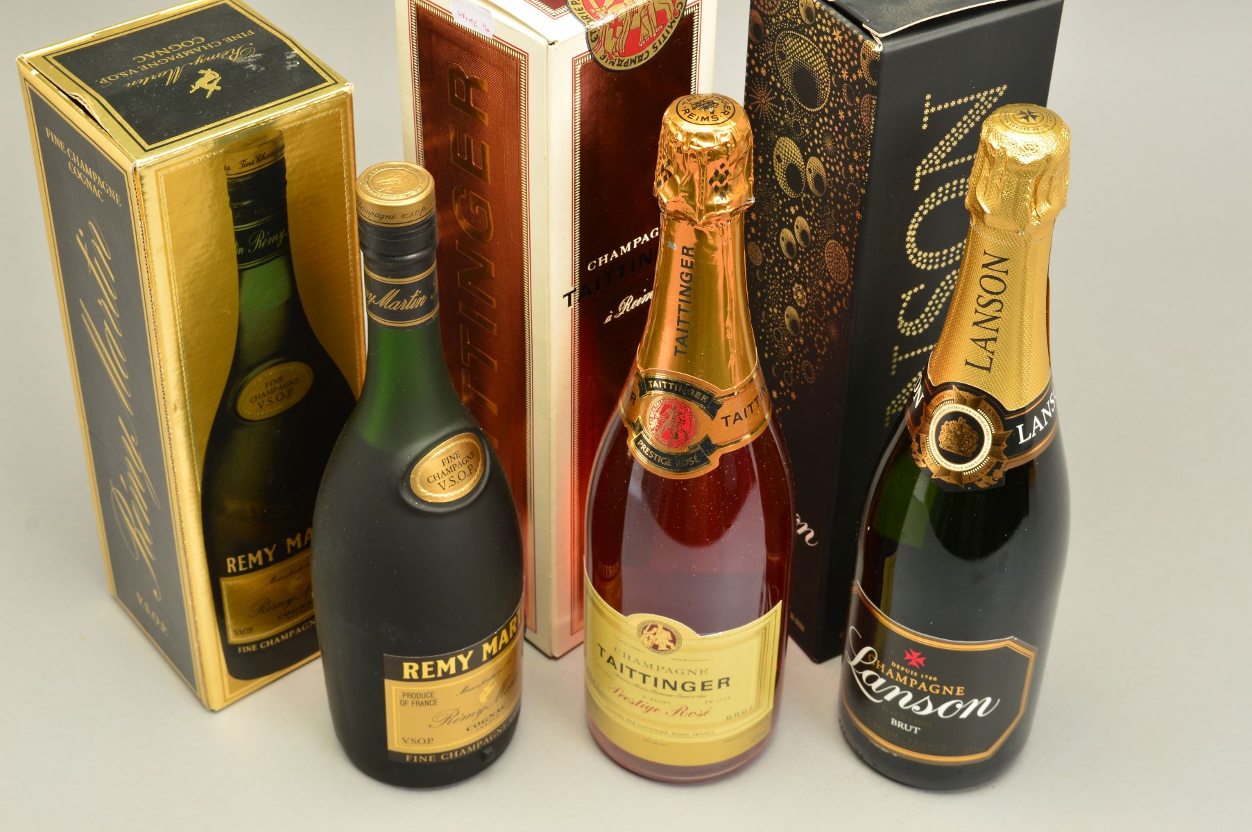 TWO BOTTLES OF CHAMPAGNE AND A BOTTLE OF FINE CHAMPAGNE COGNAC, comprising a bottle of Tattinger - Image 3 of 3