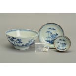 NANKING CARGO, a Chinese porcelain footed bowl, the exterior with a scholar on a bridge pattern,