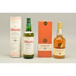 TWO BOTTLES OF SINGLE MALT, comprising a Tullibardine Single Highland Malt, aged 10 years, 40%,