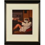 JACK VETTRIANO (SCOTTISH 1951), 'Man of Mystery', a limited edition print of a man handing a drink