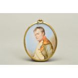 LATE 19TH / EARLY 20TH CENTURY SIDE PROFILE PORTRAIT MINIATURE OF NAPOLEON BONAPARTE, after