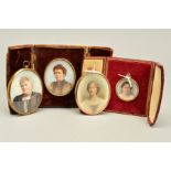 EARLY 20TH CENTURY BRITISH SCHOOL ATTRIBUTED TO NORAH BROWNE, a cased portrait miniature of a