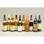 TEN BOTTLES OF ASSORTED EUROPEAN RED AND WHITE WINE, comprising a bottle of Chablis Beauroy 1er