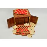 A COIN TRAY OF LOW BASE ROMAN COINS, with descriptive cards, housed in a fourteen drawer cabinet