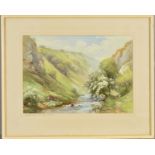 HAROLD GRESLEY (BRITISH 1892-1967), 'Spring Morning - Raven's Crag - Dovedale', watercolour,