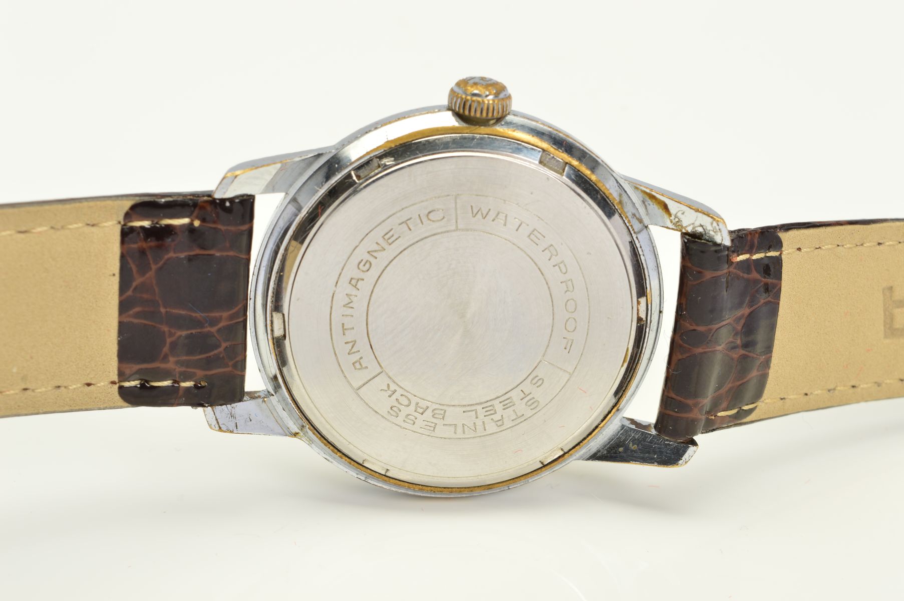 A ROLCO MECHANICAL WRISTWATCH, gold coloured Arabic numerals on a cream dial with subsidiary seconds - Image 4 of 4