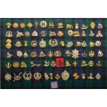 SEVENTY FOUR CAP BADGES FROM VARIOUS REGIMENTS AND UNITS, including Norfolk, South Staffordshire,