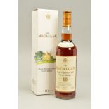 A BOTTLE OF THE MACALLAN SINGLE HIGHLAND MALT SCOTCH WHISKY, aged 10 years, 40% vol, 70cl, fill