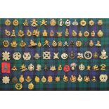 EIGHTY TWO BADGES FROM VARIOUS REGIMENTS AND UNITS, including Motor Machine Gun Corps, Scottish