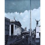 Sean Lorinyenko - O'CONNELL STREET, DUBLIN - Watercolour Drawing - 15 x 11 inches - Signed