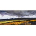 Jim Holmes - THE PLAIN OF MUIRTHEMNE - Oil on Board - 8 x 19 inches - Signed