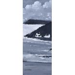 Sean Lorinyenko - COTTAGES BY THE SEA - Acrylic on Canvas - 8 x 20 inches - Signed