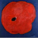 David Wilson - GIANT POPPY - Oil on Canvas - 39.5 x 39.5 inches - Signed