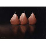 Kevin Meehan - THREE PEARS - Oil on Canvas - 10 x 14 inches - Signed