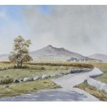 Rosemary Wilson - THE MOURNES FROM ANNALONG - Watercolour Drawing - 10 x 11 inches - Signed