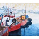 Dennis Orme Shaw - ARDGLASS HARBOUR - Oil on Canvas - 30 x 36 inches - Signed