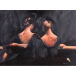 Lorraine Christie - BALLERINAS - Oil on Canvas - 22 x 30 inches - Signed