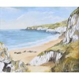 Anne Doherty - WHITE ROCKS, PORTRUSH - Oil on Board - 10 x 12 inches - Signed