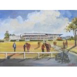 Darren Paul - LEOPARDSTOWN RACE COURSE - Oil on Board - 12 x 16 inches - Signed